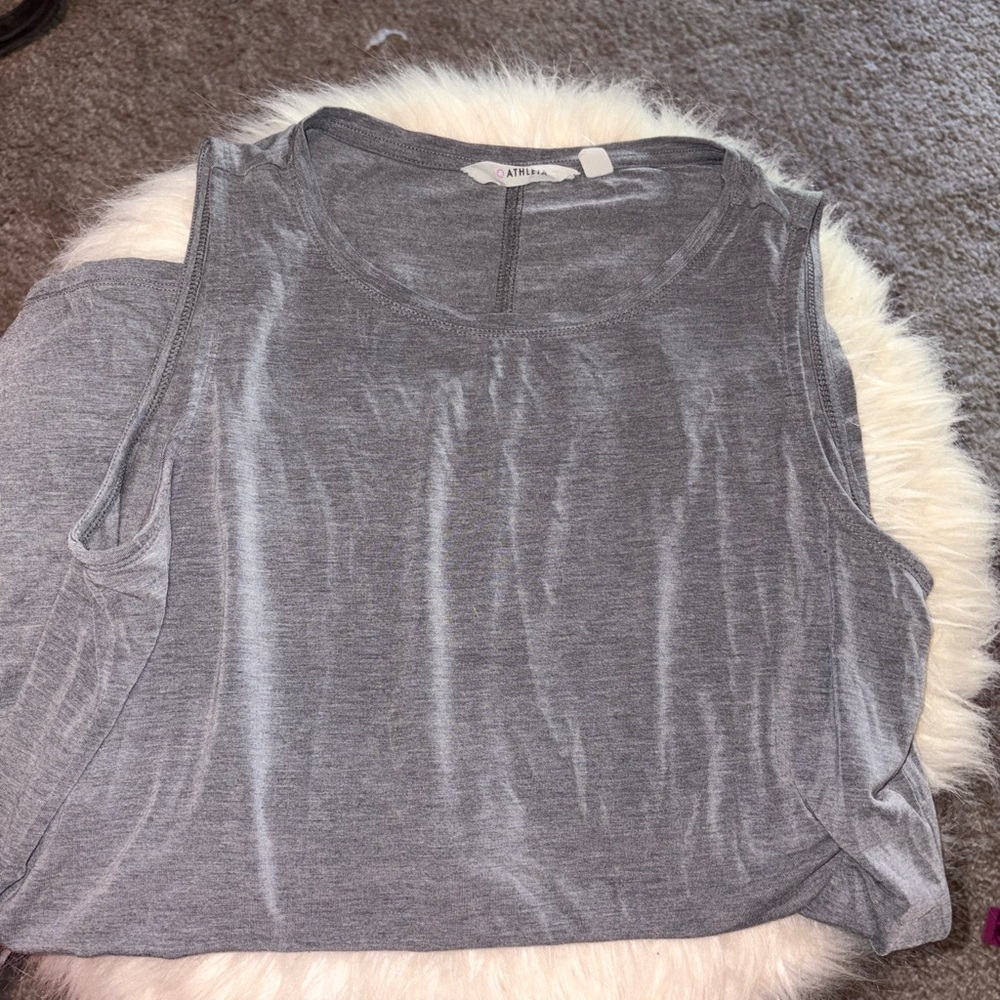 Athleta Gray Sleeveless Tank Top
